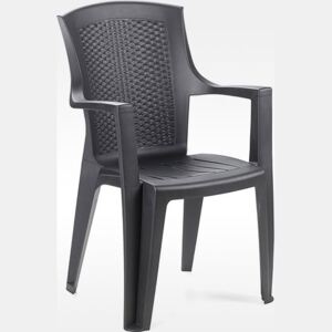 Zahradní židle SANGER — antracit, plast