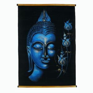 Thajsko Závěsná textilní dekorace - Buddha, lotos