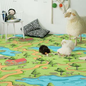 Dětský metrážový koberec Aljaška 5229 zelený - šíře 4 m Šíře role: Cena za 1 m2