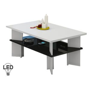 Konferenční stolek Vectra 2 (bílá + lesk černý)