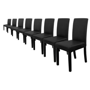 [en.casa] Jídelní židle 8 x HTMY-9706 černá