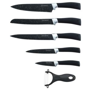5dílná sada nožů s mramorovým povrchem Royalty Line RL-ML5B + škrabka