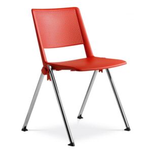 LD Seating Jednací a konferenční židle GO! 114-N4, chromovaná konstrukce, plast 114-N4