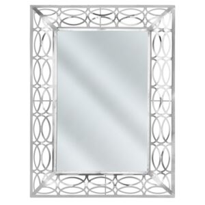 Nástěnné stříbrné zrcadlo 80 x 60 cm MALPAS