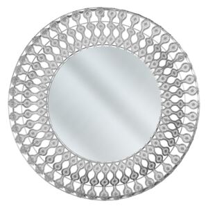 Nástěnné stříbrné zrcadlo ø80 cm OREDON