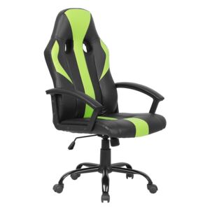 Kancelářská židle v eko-kůži zelená-černá SUCCESS
