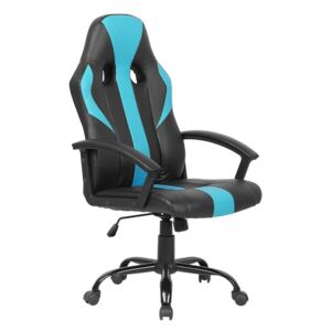 Kancelářská židle v eko-kůži modrá-černá SUCCESS