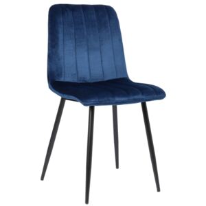BHM Germany Jídelní židle Dijon, samet, modrá modrá