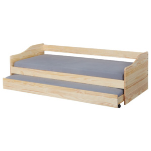Jednolůžková rozkládací postel z masivního borovicového dřeva Interlink Malte, 90 x 200 cm