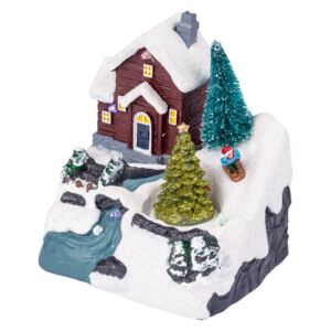 Livarno Home Vánoční LED vesnička (dům s vánočním stromečkem) (100338988004)