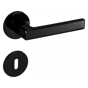 Dveřní kování MP Sonia R 3095 5 S (BNL) - BB klika-klika otvor pro obyčejný klíč/BNL (černý nikl)