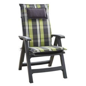 Blumfeldt Donau, čalouněná podložka, podložka na židli, podložka na vyšší polohovací křeslo, na zahradní židli, polyester, 50 × 120 × 6 cm