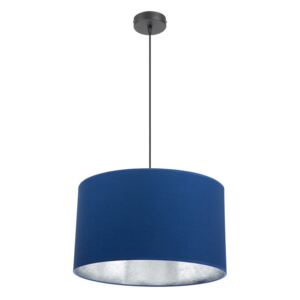 Moderní závěsné osvětlení DOREM, 1x60W, modré, stříbrné