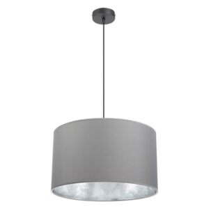 Moderní závěsné osvětlení DOREM, 1x60W, šedé, stříbrné