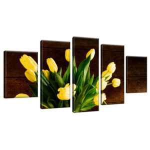 Obraz na plátně Žluté tulipány 150x70cm 2154A_5B