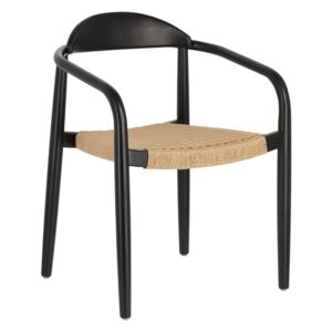 Béžovo-černá zahradní židle z eukalytového dřeva La Forma Glynis