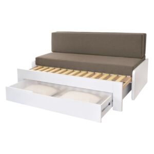 DUOVITA 80 x 200 BK latě - rozkládací postel a sedačka 80 x 200 cm levá - dub bílý