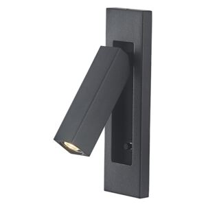 Mantra 6821 Gokova, černé nástěnné svítidlo LED 3W 210lm 3000K, výška 16,5cm