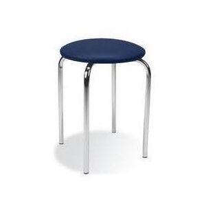 Levná stolička kovová se sedákem Ø 34 cm Stevo tmavě modrá - 4D