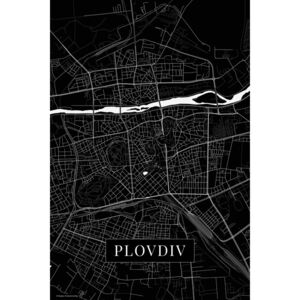 Mapa Plovdiv black