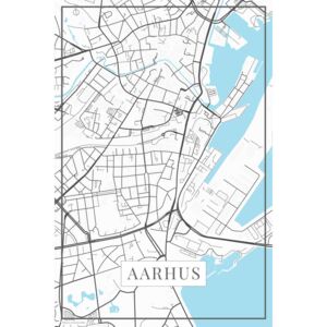 Mapa Aarhus white
