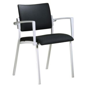 ALBA židle SQUARE šedý plast,kostra chrom nebo hliník