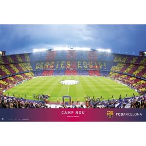 Plakát, Obraz - FC Barcelona - Camp NOU, (91.5 x 61 cm)