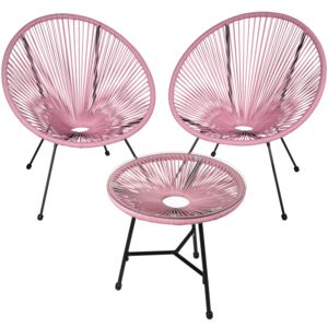 Sada 2 židlí Gabriella se stolkem růžová
