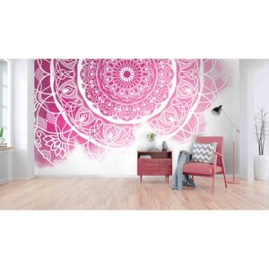 InSmile ® Tapeta růžová mandala Vel. (šířka x výška): 144 x 105 cm