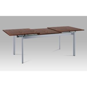 Rozkládací jídelní stůl WD-5864 AWAL 160+72x85 cm, dýha americký ořech/alu
