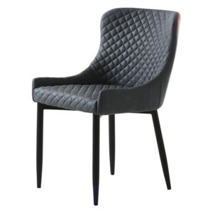 Designová židle Hallie šedá koženka