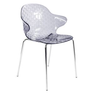 Calligaris Židle Saint Tropez M Barva konstrukce / Provedení: zlatá, Barva sedáku: průhledná