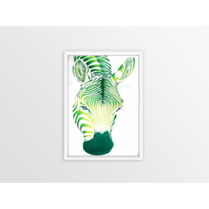 Plakát Piacenza Art Green Zebra, 33,5 x 23,5 cm