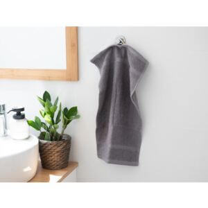 MKLuzkoviny.cz Malý froté ručník 30 × 50 cm ‒ Panama tmavě šedý