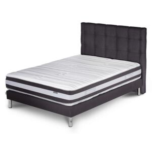 Tmavě šedá postel s matrací Stella Cadente Mars Saches, 140 x 200 cm