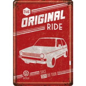 Postershop Plechová pohlednice - VW Golf (The Original Ride)