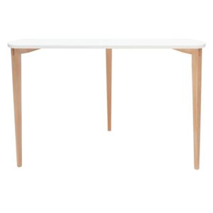 Ragaba Rohový psací/konzolový stolek Lavito, 114x85x75 cm, bílá/přírodní