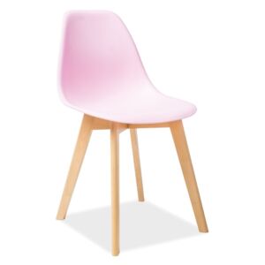 Jídelní židle - MORIS, různé barvy na výběr Sedák: růžový (plast)