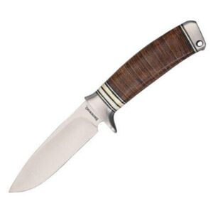 Browning Knife BRK Stacked Leather Handle