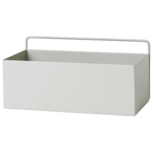 Ferm Living Nástěnný box Wall Box Rectangle, light grey