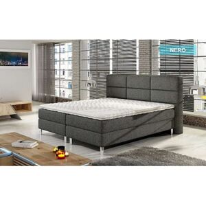 Čalouněná postel NERO 160x200 cm s matrací a ÚP Malmo 94 tmavě šedá