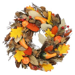 Podzimní věnec dekorační dýně