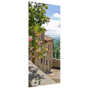 Samolepící fólie na dveře Růže na balkoně 95x205cm ND2326A_1GV