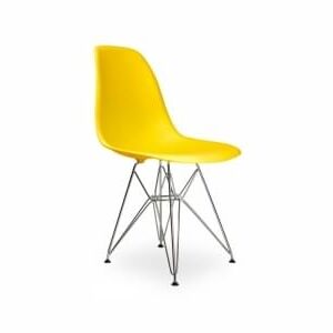 Židle DSR, žlutá (Chrom)