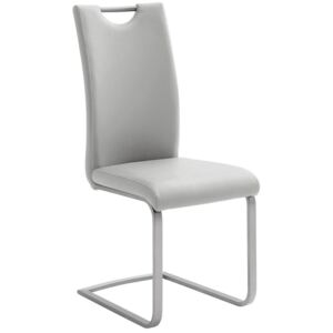 Novel Houpací Židle, bílá, barvy nerez oceli 42x103x55