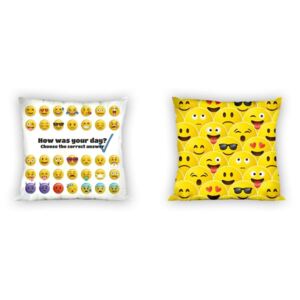 Faro Oboustranný povlak na polštář Emoji 018 - 40x40 cm