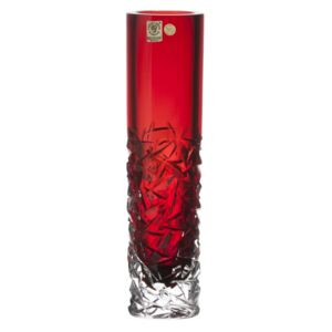 Váza Floe, barva rubín, výška 280 mm