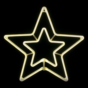 ACA DECOR 2x Neonová Hvězda do okna 18W, žlutá barva, IP44