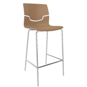 GABER - Barová židle SLOT - nízká, béžová/chrom