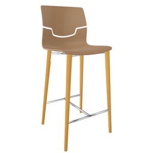 GABER - Barová židle SLOT BL - nízká, béžová/buk
